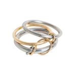 bague triple anneaux argent or