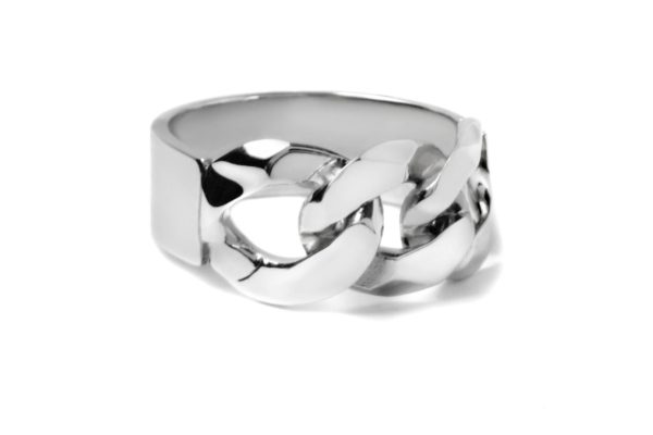 bague gourmette chain ring