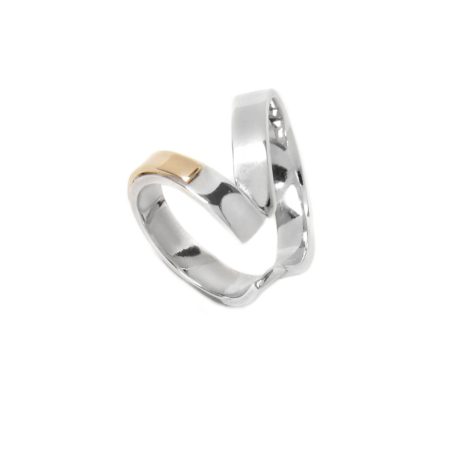 Bijou d'oreille en argent et or earcuff silver gold