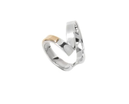 Bijou d'oreille en argent et or earcuff silver gold